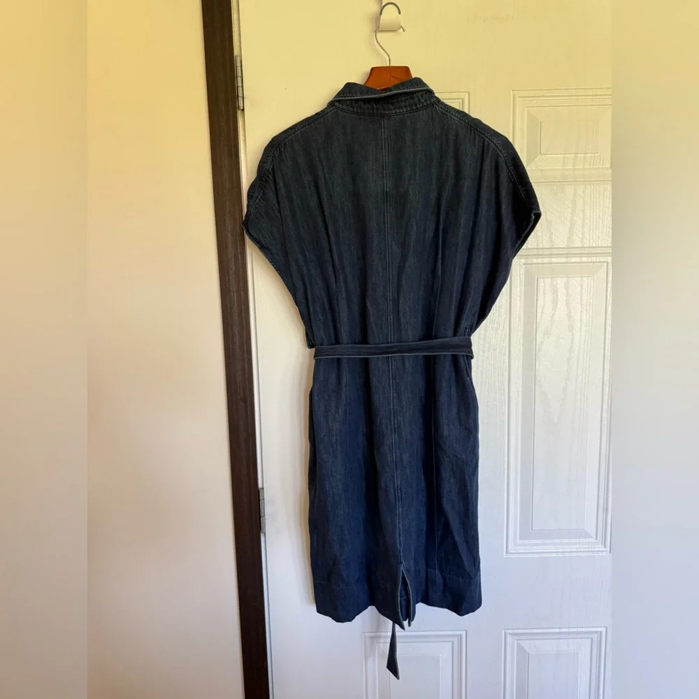 COS denim cap sleeve shirt dress, removable belt. - Picture 5 of 6